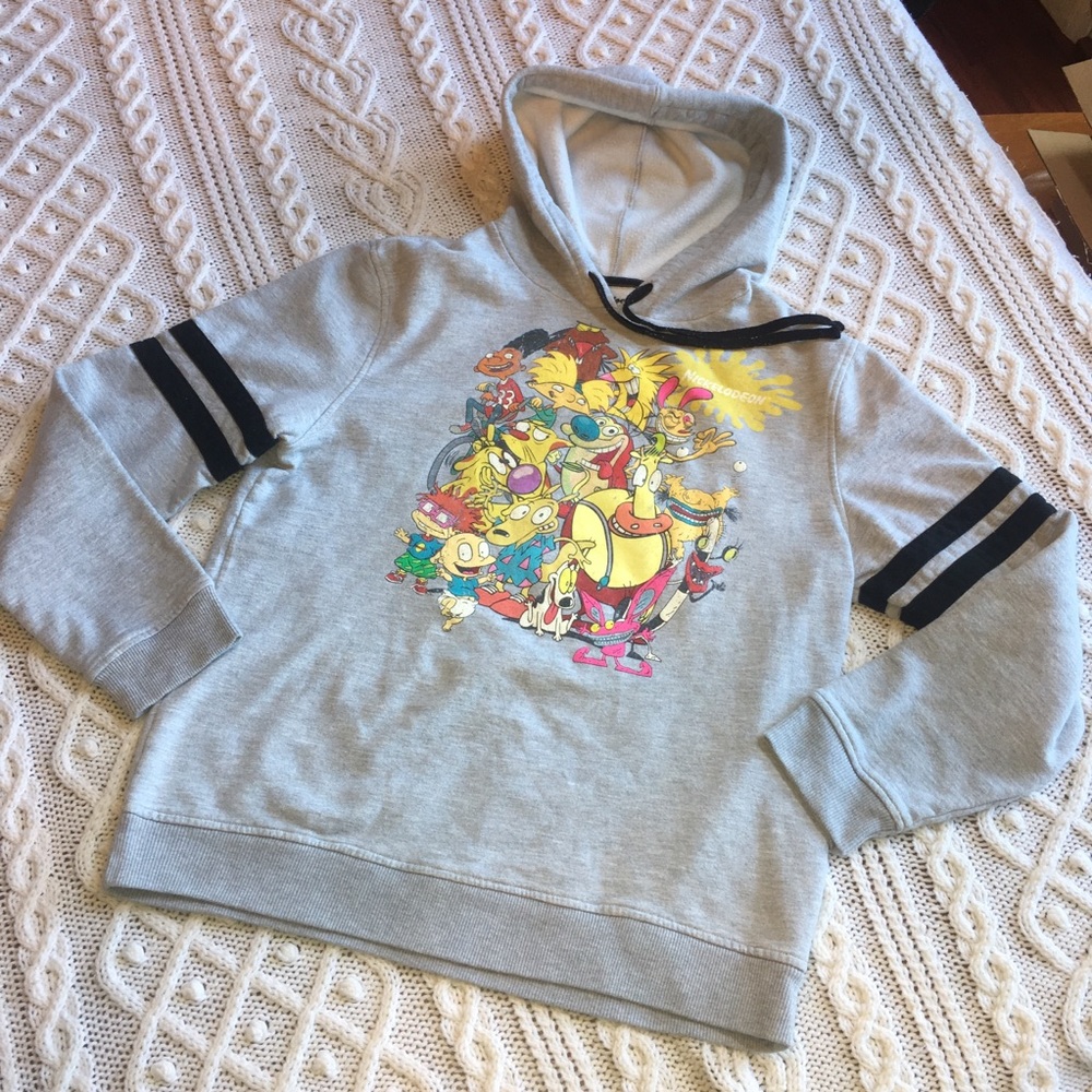 Nickelodeon 90’s Character Sweatshirt Hoodie Sz L